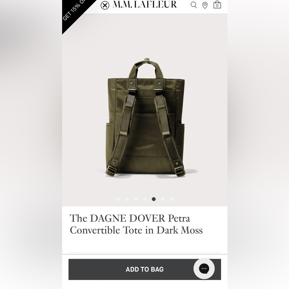 Dagne Dover Petra Convertable Bag in MOSS - Picture 2 of 12